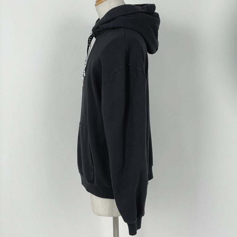 Celine Loose Hoodie Logo Pullover Cotton Fleece Top Hoodie Black Men's