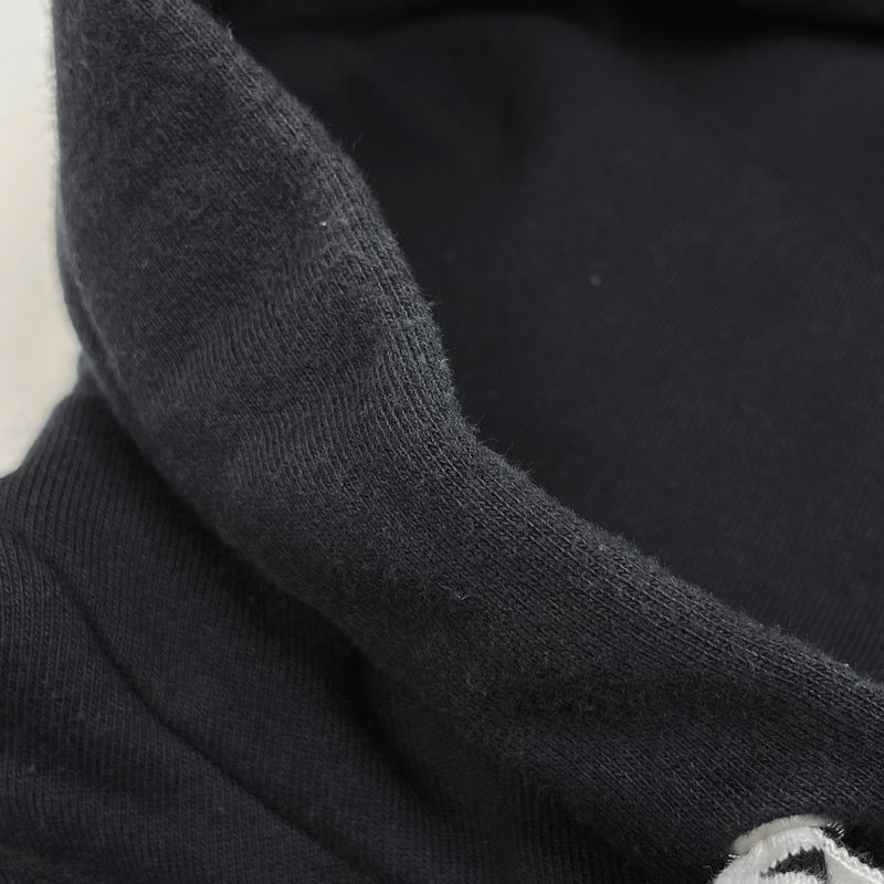 Celine Loose Hoodie Logo Pullover Cotton Fleece Top Hoodie Black Men's