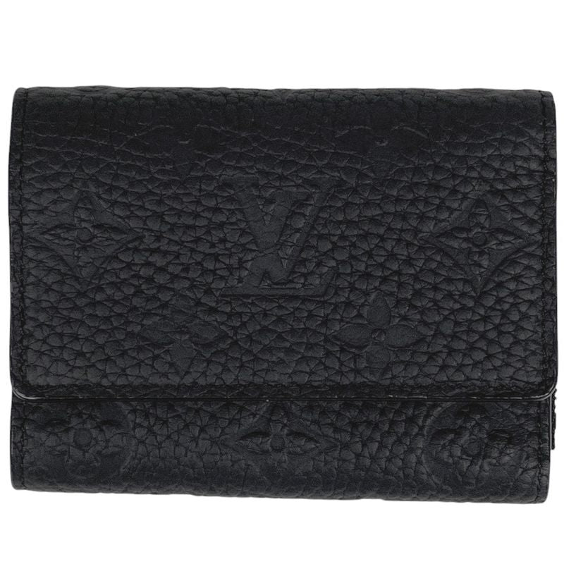 Louis Vuitton Portefeuille Pilot Monogram Trifold Wallet Taurillon Noir Black