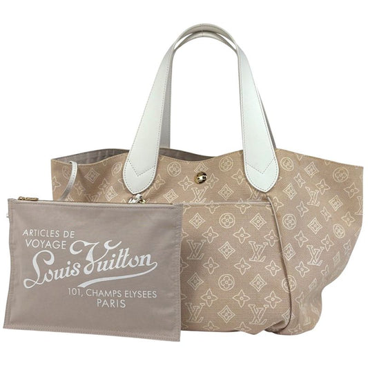 Louis Vuitton Cabas Ipanema GM Shoulder Bag with Pouch Tote Bag Canvas Sabre