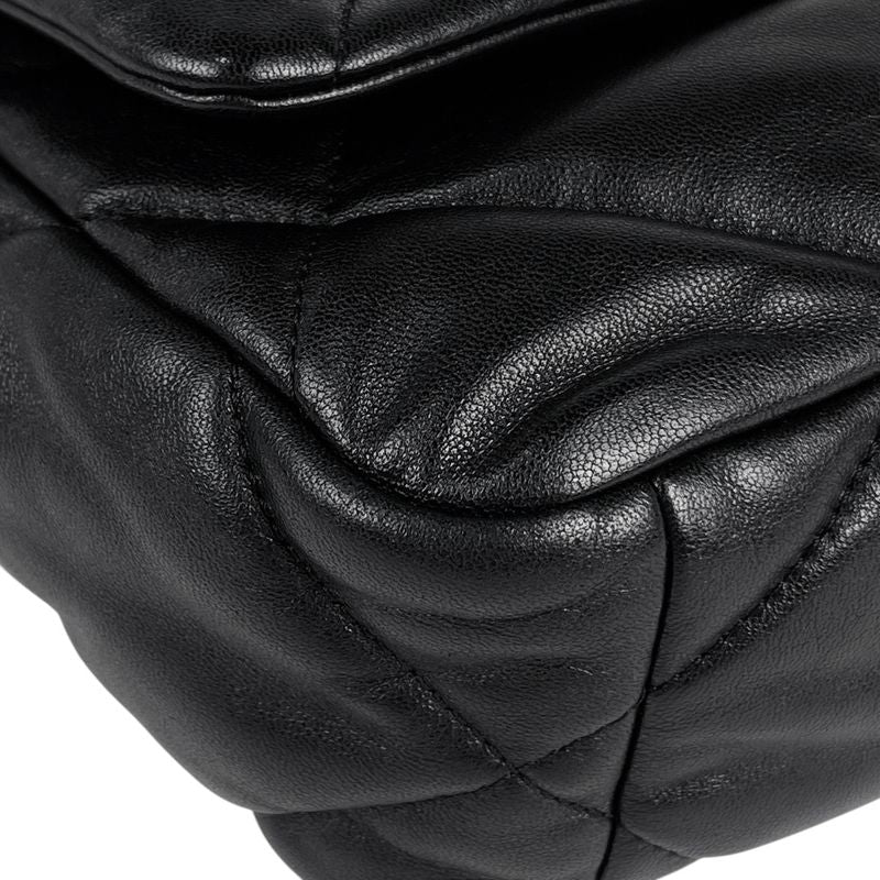 Chanel 19 Shoulder Bag Chain Handbag Coco Mark Shoulder Bag Leather Black