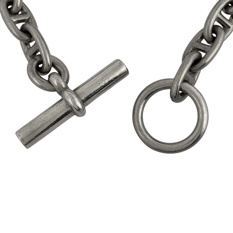 Hermes Chaine D'ancre PM 16frame Bracelet Metal Silver Ladies