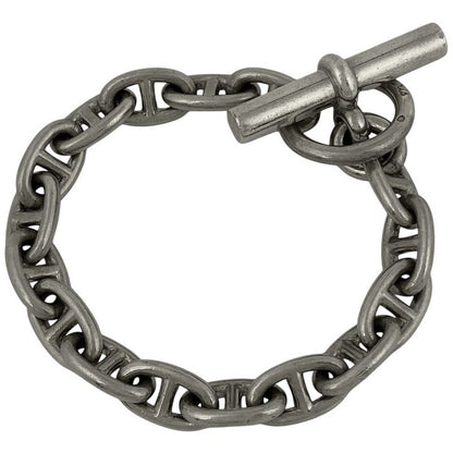 Hermes Chaine D'ancre PM 16frame Bracelet Metal Silver Ladies