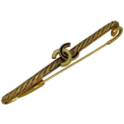 Chanel Coco Mark Brooch CC Mark Brooch GP Gold Ladies