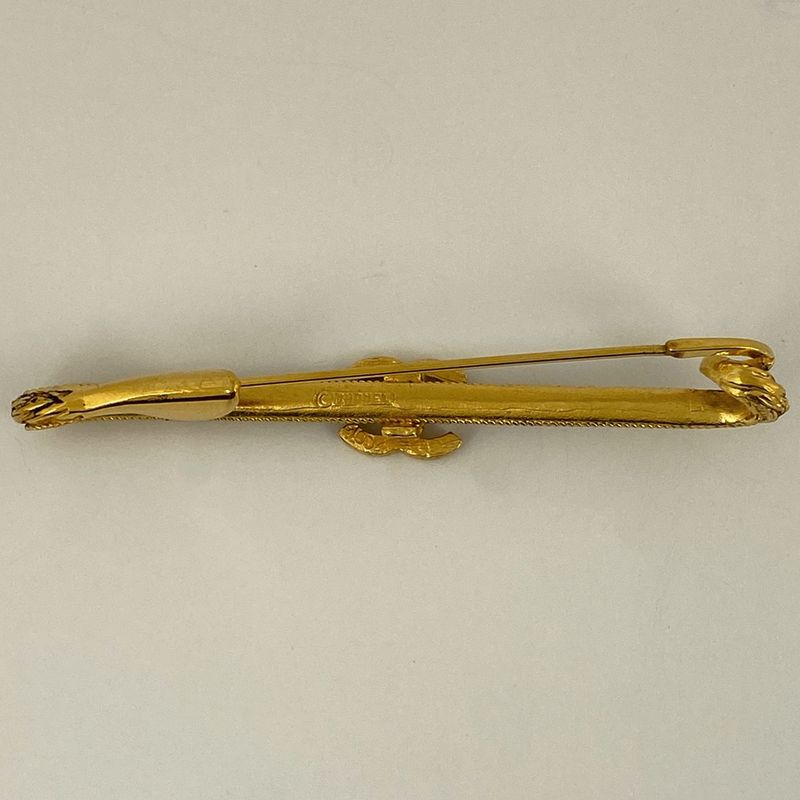 Chanel Coco Mark Brooch CC Mark Brooch GP Gold Ladies