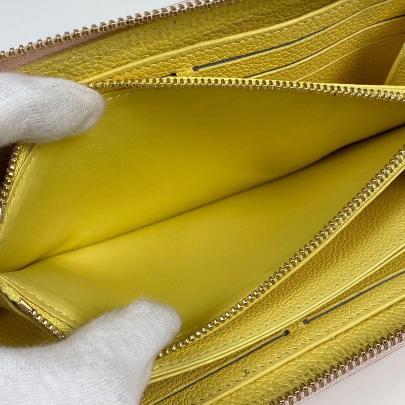 Louis Vuitton Zippy Wallet Round Zipper Long Wallet Monogram Empreinte Pink