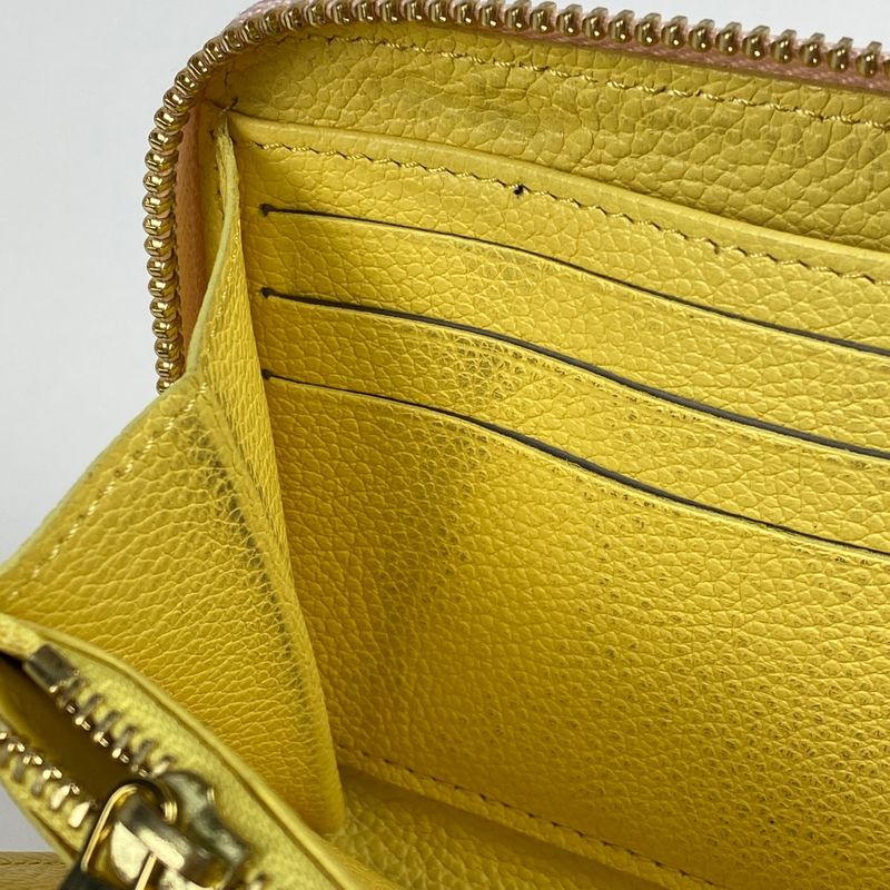 Louis Vuitton Zippy Wallet Round Zipper Long Wallet Monogram Empreinte Pink