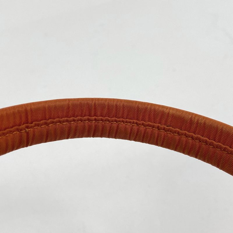 Prada Logo Plate Tote Handbag Tote Bag Nylon Orange Women