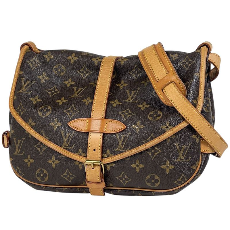 Louis Vuitton Saumur 30 Crossbody Shoulder Bag Monogram Brown M42256 Women
