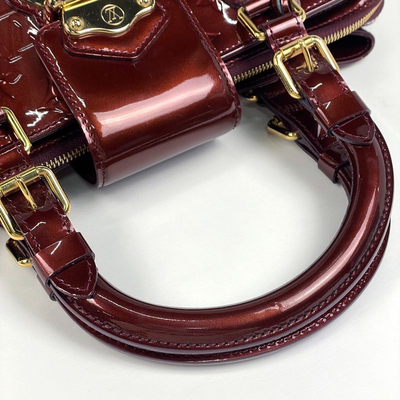 Louis Vuitton Melrose Avenue Handbag Enemel Patent Handbag Monogram Vernis