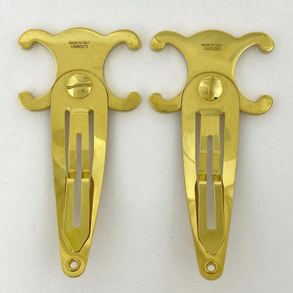 Celine Triomphe Hairpin Hair Clip Hairpin GP Gold Women