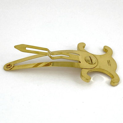 Celine Triomphe Hairpin Hair Clip Hairpin GP Gold Women