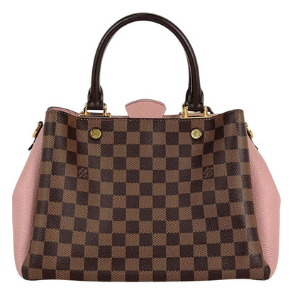Louis Vuitton Brittany 2way Shoulder Bag Handbag Damier Brown Magnolia (Pink)