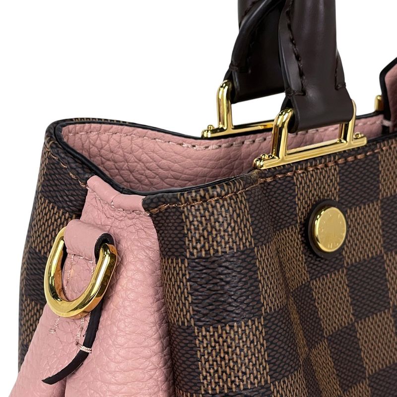 Louis Vuitton Brittany 2way Shoulder Bag Handbag Damier Brown Magnolia (Pink)
