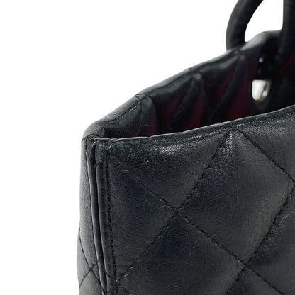 Chanel Cambon Line Large Tote Bag Coco Mark Shoulder Bag Tote Leather Black