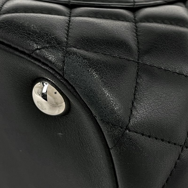 Chanel Cambon Line Large Tote Bag Coco Mark Shoulder Bag Tote Leather Black