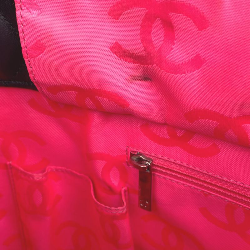 Chanel Cambon Line Large Tote Bag Coco Mark Shoulder Bag Tote Leather Black