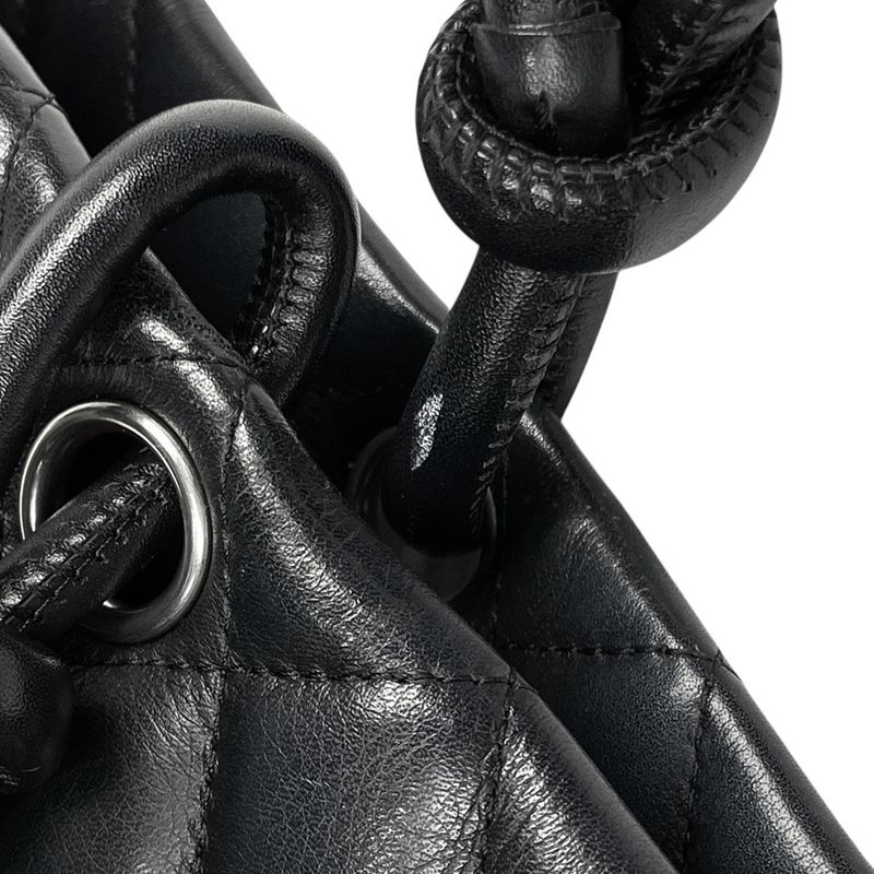 Chanel Cambon Line Large Tote Bag Coco Mark Shoulder Bag Tote Leather Black