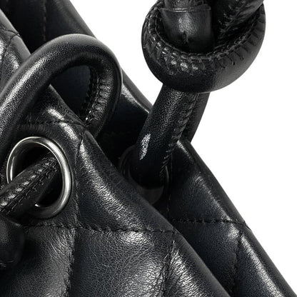 Chanel Cambon Line Large Tote Bag Coco Mark Shoulder Bag Tote Leather Black