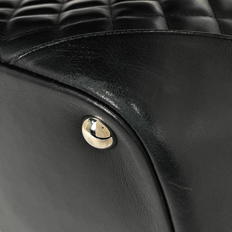 Chanel Cambon Line Large Tote Bag Coco Mark Shoulder Bag Tote Leather Black