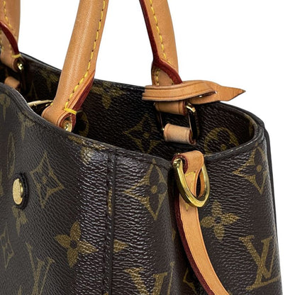 Louis Vuitton Montaigne BB Shoulder Bag 2way Handbag Monogram Brown M41055 Women