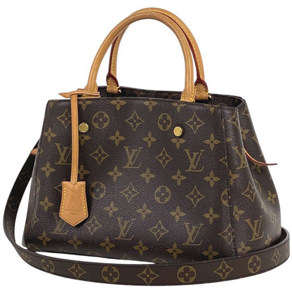 Louis Vuitton Montaigne BB Shoulder Bag 2way Handbag Monogram Brown M41055 Women