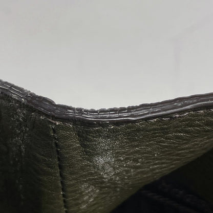 Prada Logo Handbag Khaki Handbag Leather Green Bn2534 Women