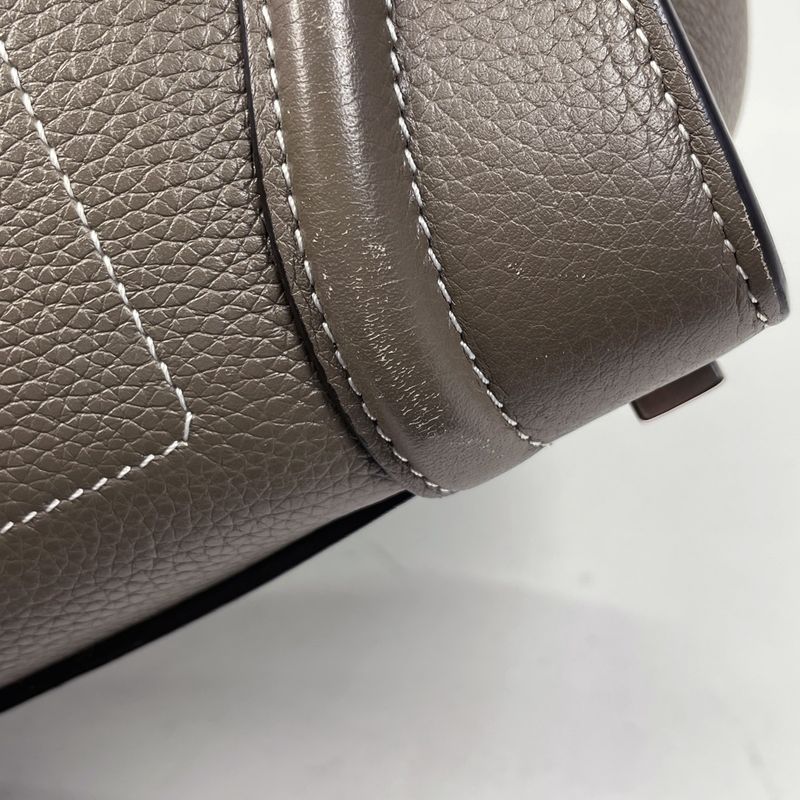 Celine Luggage Micro Shopper Tote Handbag Leather Glaze Women's