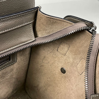 Celine Luggage Micro Shopper Tote Handbag Leather Glaze Women's