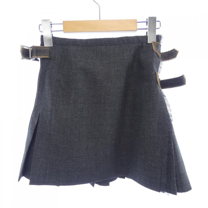 Prada Pleated Rush Stitch P147ze SOOO 17N1 Skirt