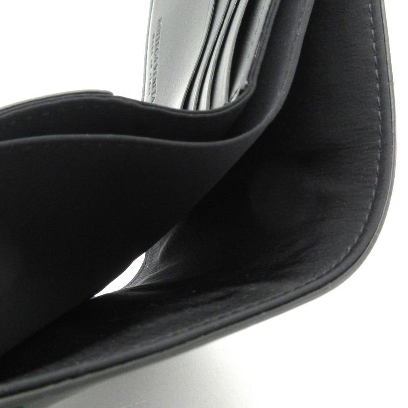 Bottega Veneta Billfold Excellent Condition - 701269 Black And Green Bifold