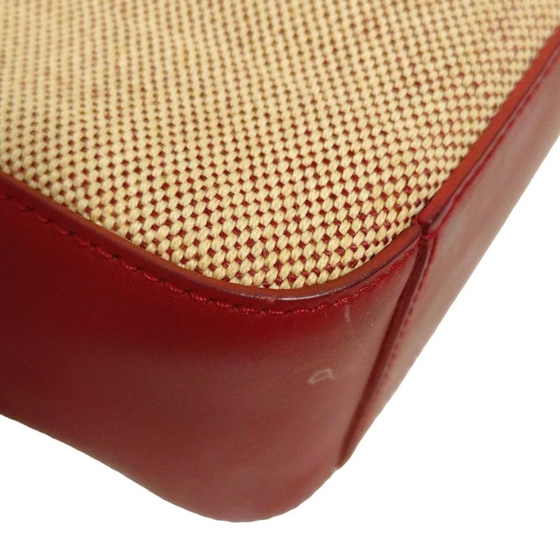 Prada Tote Bag - Beige And Red Mini Bag Leather