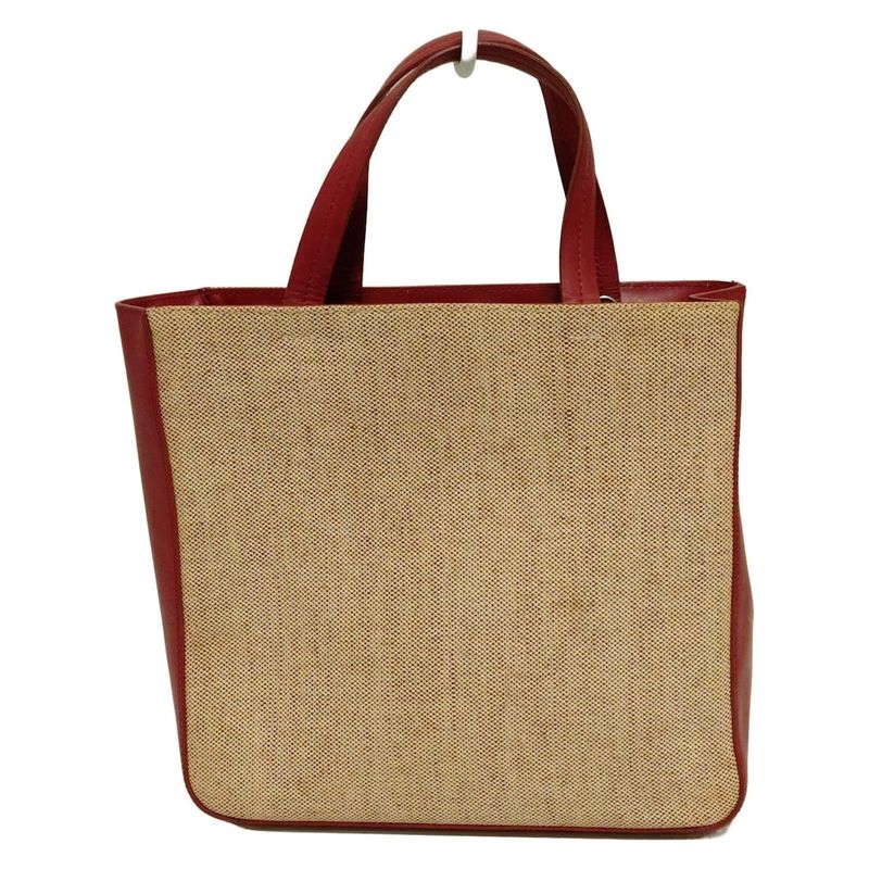 Prada Tote Bag - Beige And Red Mini Bag Leather