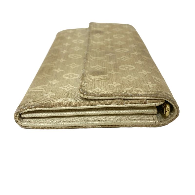 Louis Vuitton Long Wallet Monogram Mini Lin Pochette Porte Monet Carte Cles Di