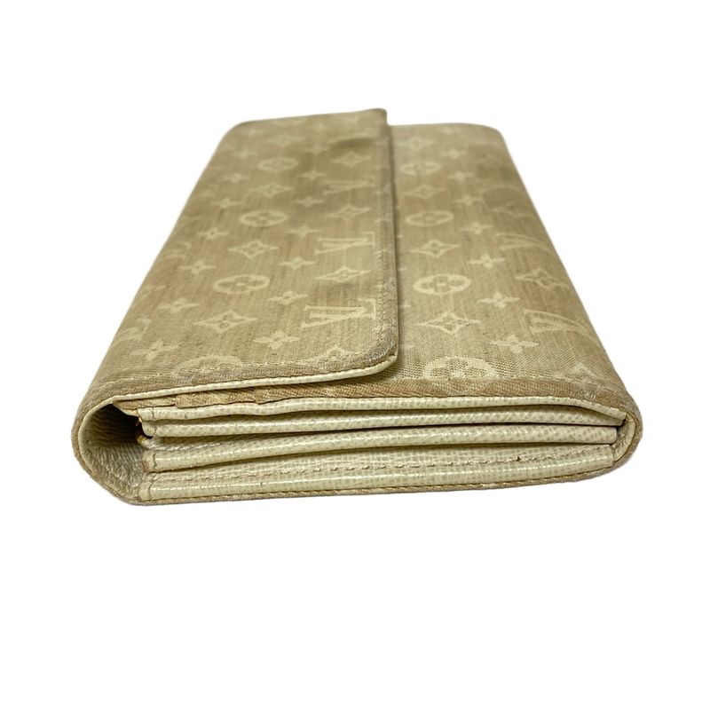 Louis Vuitton Long Wallet Monogram Mini Lin Pochette Porte Monet Carte Cles Di