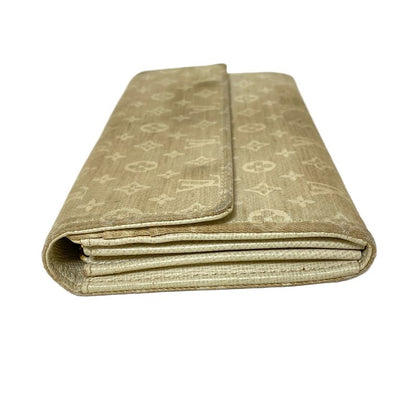Louis Vuitton Long Wallet Monogram Mini Lin Pochette Porte Monet Carte Cles Di