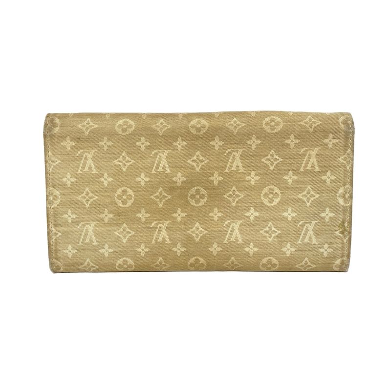 Louis Vuitton Long Wallet Monogram Mini Lin Pochette Porte Monet Carte Cles Di