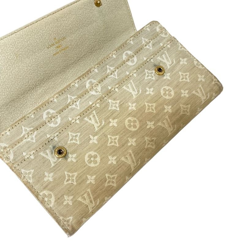 Louis Vuitton Long Wallet Monogram Mini Lin Pochette Porte Monet Carte Cles Di