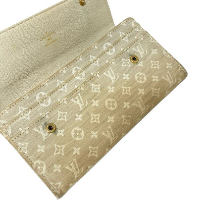 Louis Vuitton Long Wallet Monogram Mini Lin Pochette Porte Monet Carte Cles Di