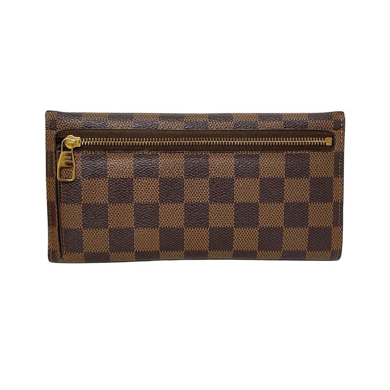 Louis Vuitton Damier Portefeuille Origamiron Long Wallet N63097 Engraved With