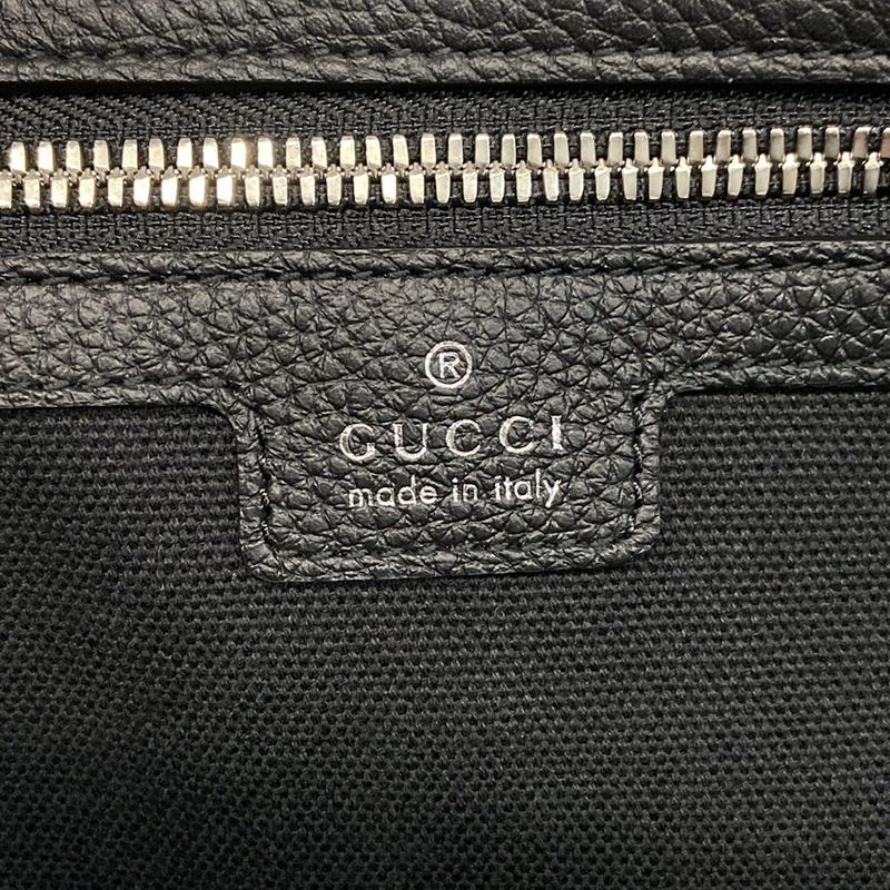 Gucci Shoulder Bag Excellent Condition Sherry 801887 Black Leather