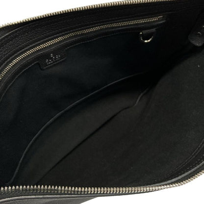 Gucci Shoulder Bag Excellent Condition Sherry 801887 Black Leather