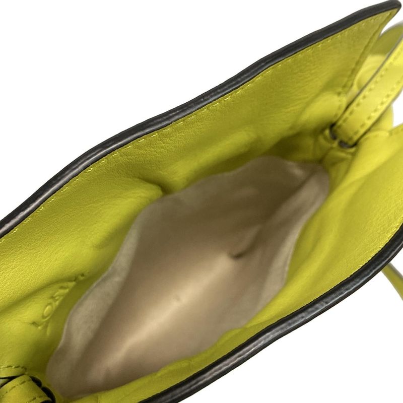 Loewe Shoulder Bag Flamenco Pocket Light Green Phone Pouch Mini Bag Diagonal