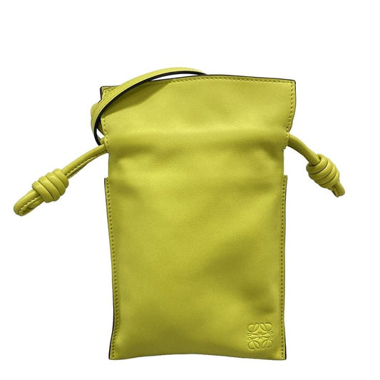 Loewe Shoulder Bag Flamenco Pocket Light Green Phone Pouch Mini Bag Diagonal