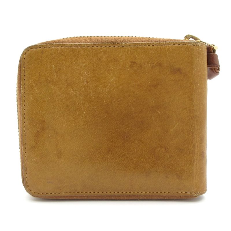 Bottega Veneta Bifold Wallet - Mustard Round Zipper Leather