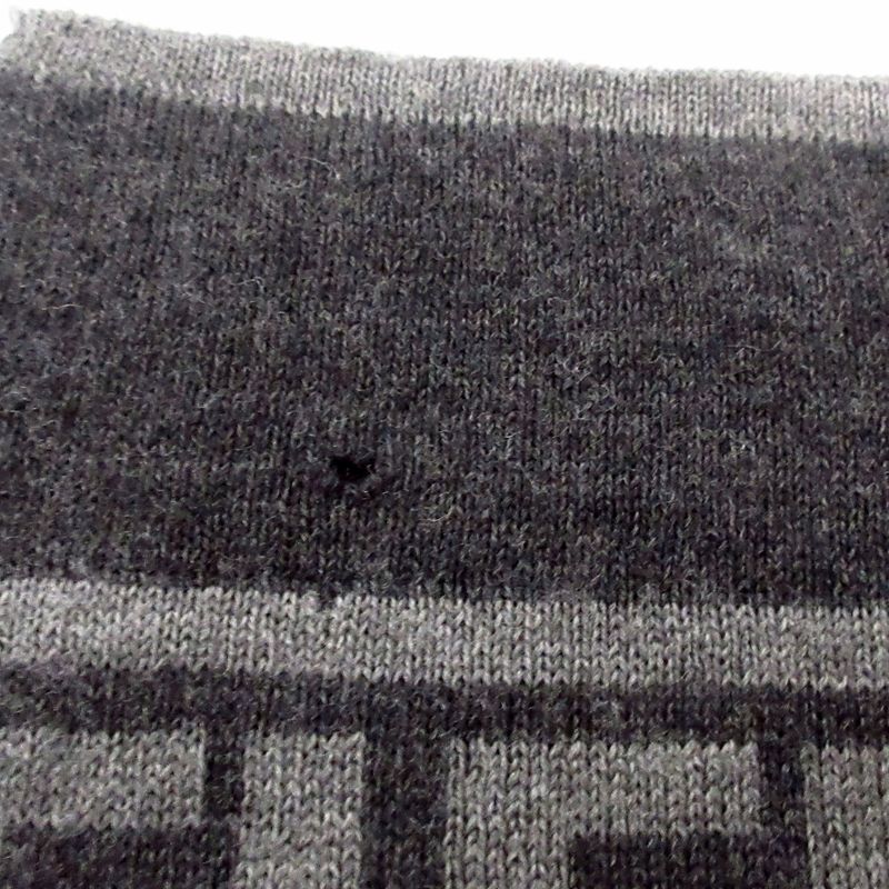 Fendi Shawl - Grey And Dark Grey Zucca Patterned Wool