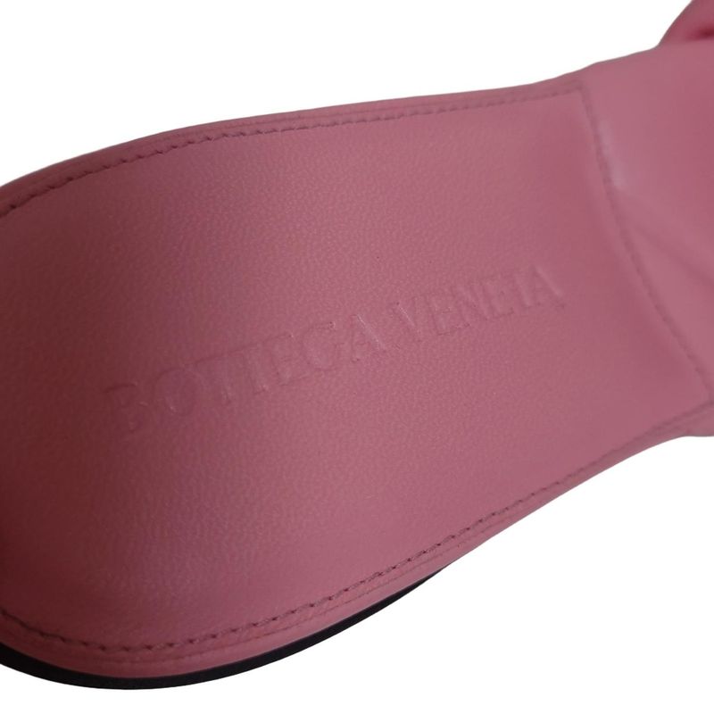 Bottega Veneta Mules 36 1 2 Women's Lido Pink Flat Sandals Leather