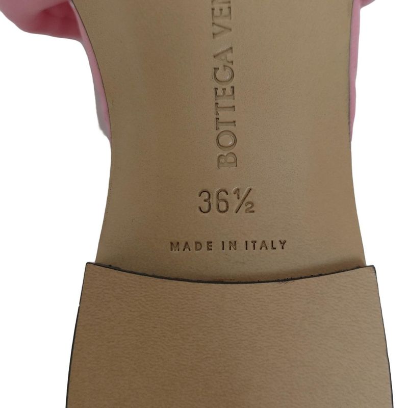 Bottega Veneta Mules 36 1 2 Women's Lido Pink Flat Sandals Leather