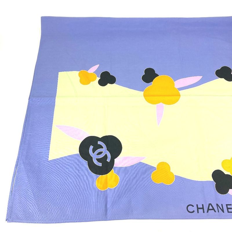 Chanel Towel Interior CC Coco Mark Logo Cotton Purple