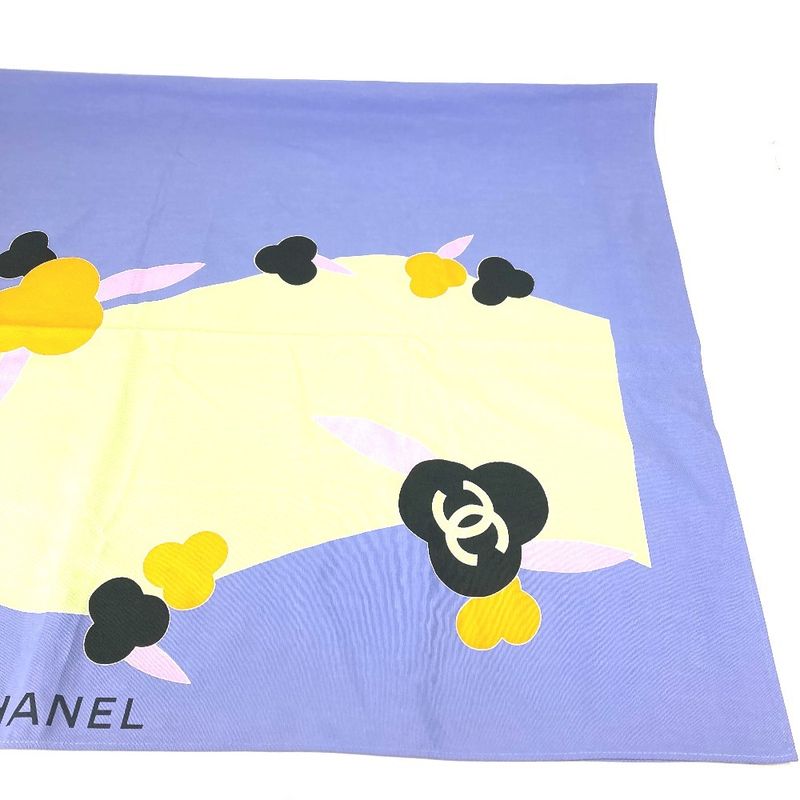Chanel Towel Interior CC Coco Mark Logo Cotton Purple